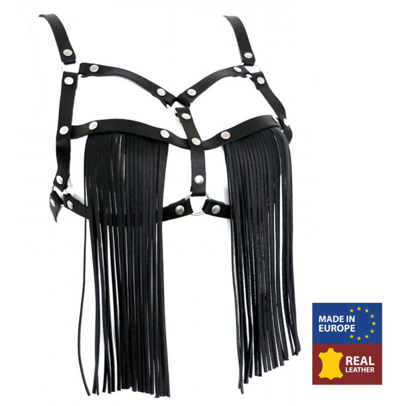 The Red SOUTIEN GORGE EN CUIR AVEC FRANGES